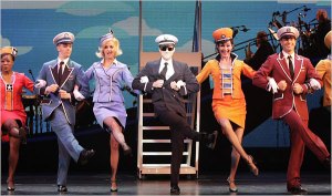 Chris Bennion's photo of Aaron Tveit, center, in the recent Seattle musical production of “Catch Me if You Can.